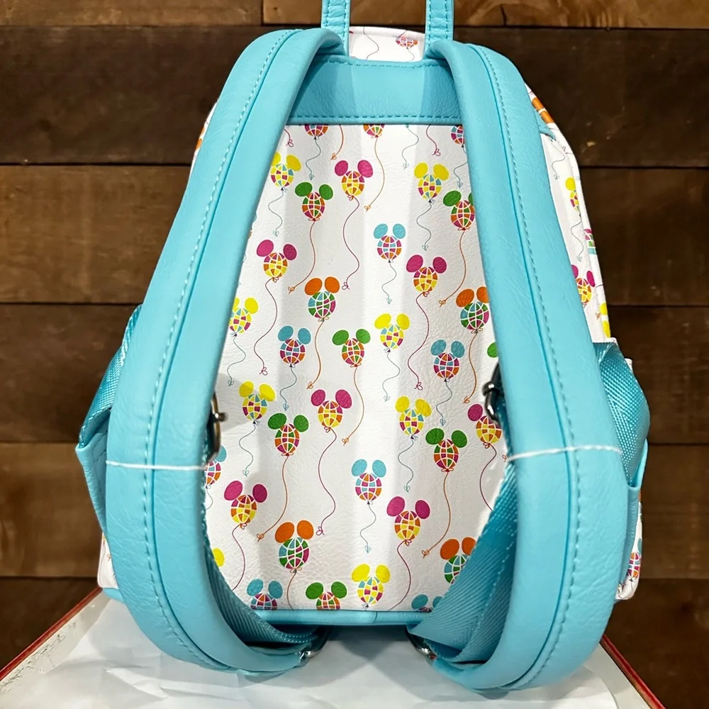 Disney Parks WDW 50th Anniversary Retro Vault Balloons Loungefly Mini Backpack - Picture 5 of 6
